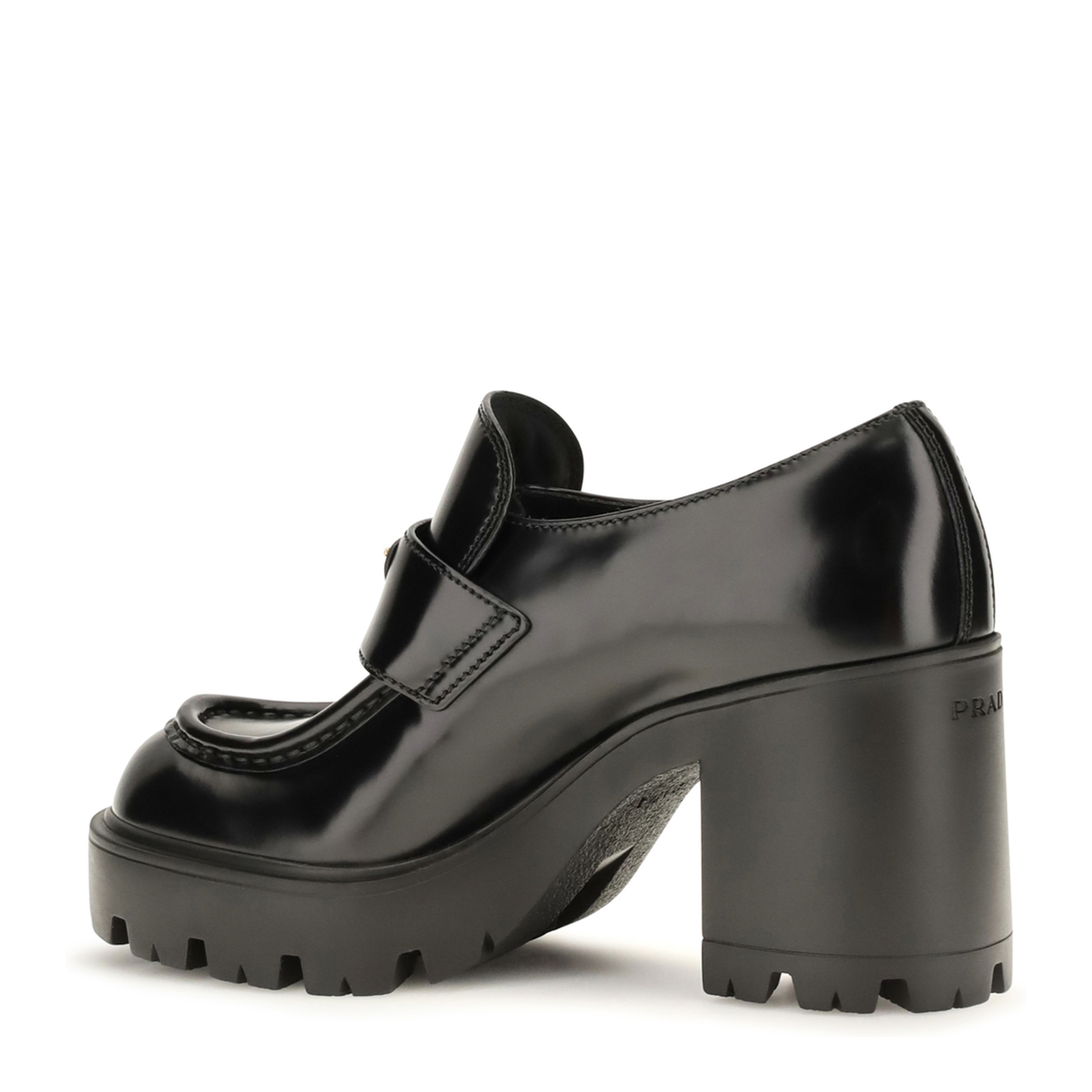 MAYFEYR - Prada - Leather Heeled Loafers - 1D563OF085055F0002
