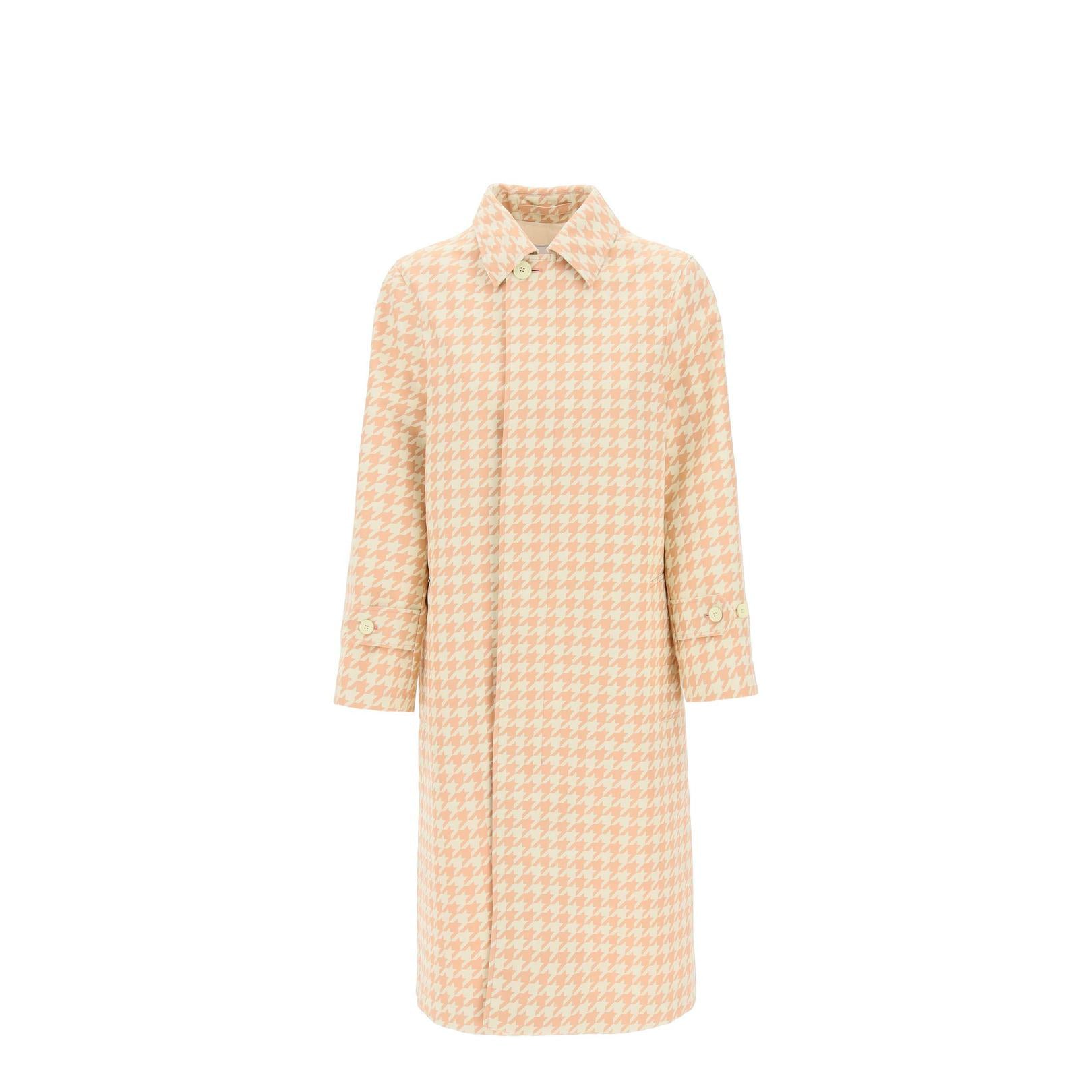 Burberry houndstooth patterned car coat