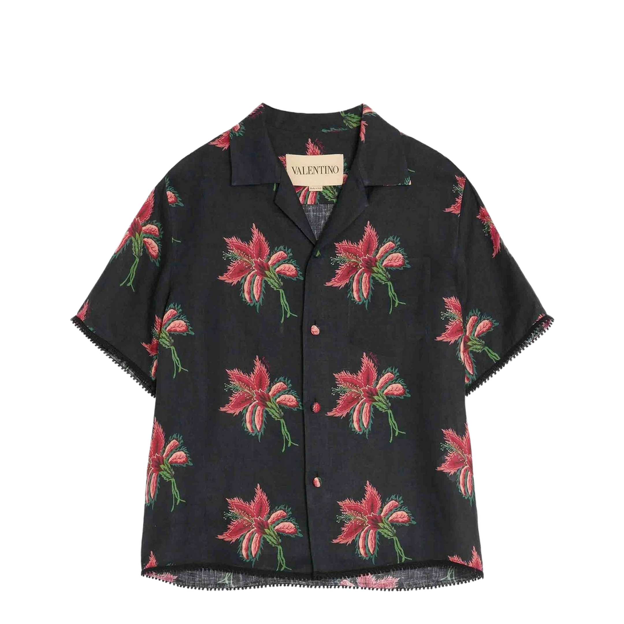 Pattern Lined Shirt - Black