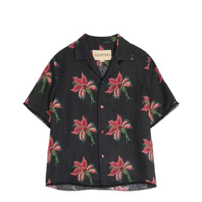 Pattern Lined Shirt - Black