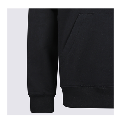 Cotton Jersey Sweatshirt with Print in Black