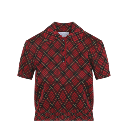 MAYFEYR - Alexander Mcqueen - Microcheck Polo - 858329Q1BGE6130