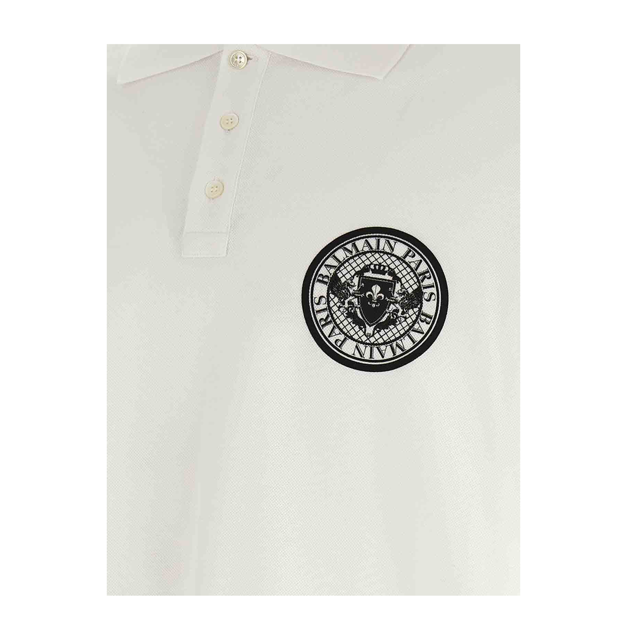 Coin Polo Shirt White