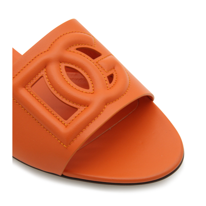 Calfskin Sliders with Logo