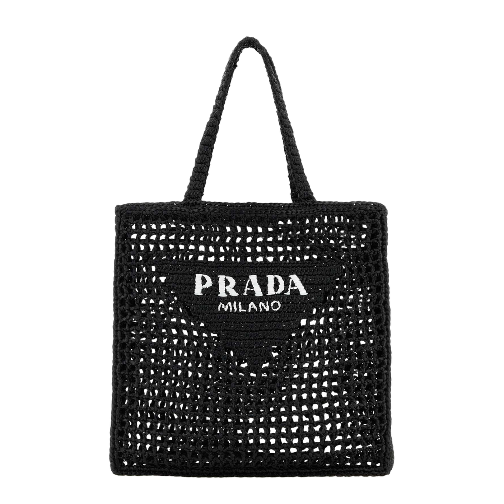 Pink Raffia Shopping Bag