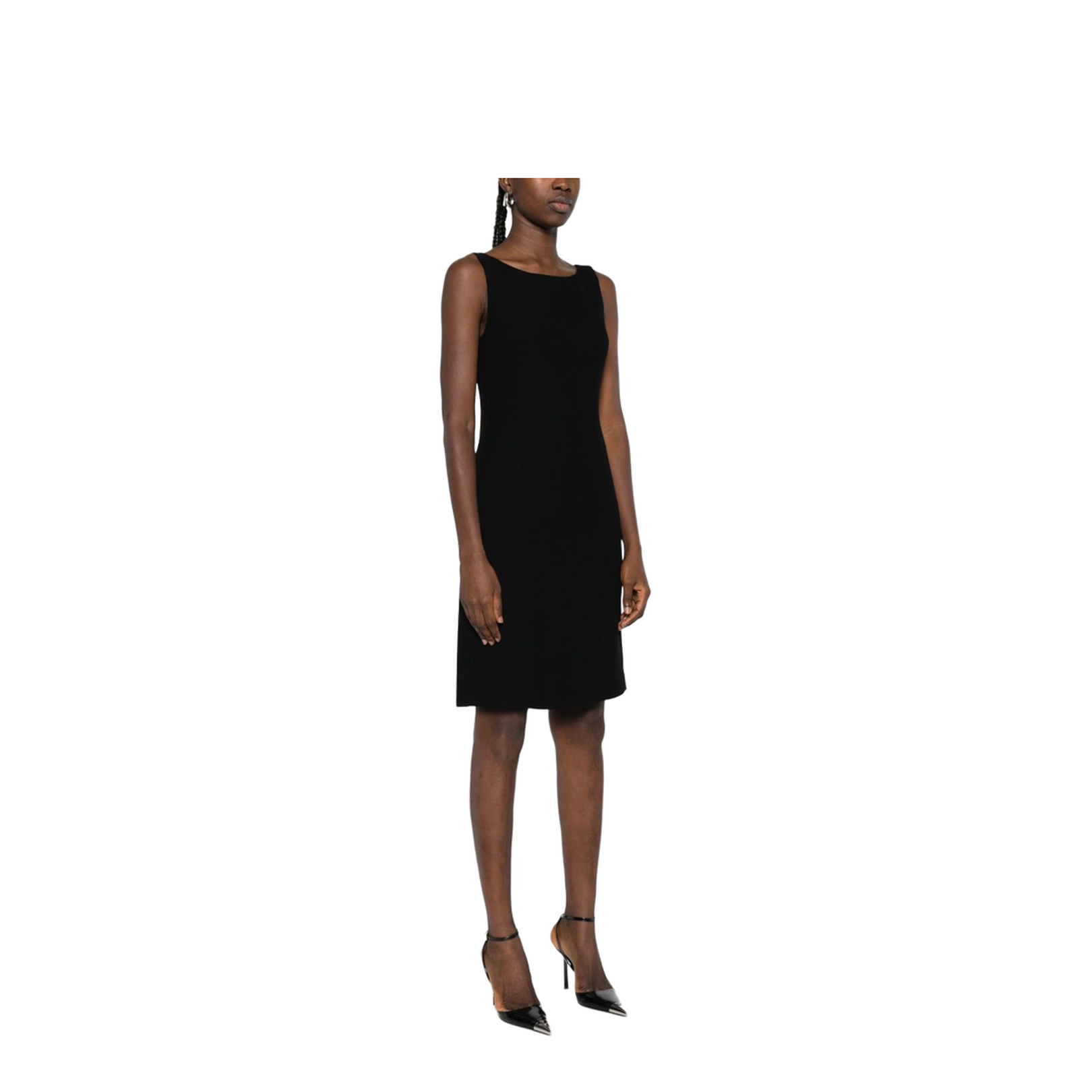 Waffle-weave Technical Fabric Sheath Dress