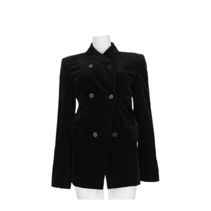Rolo Stretch Velvet Double Breasted Jacket
