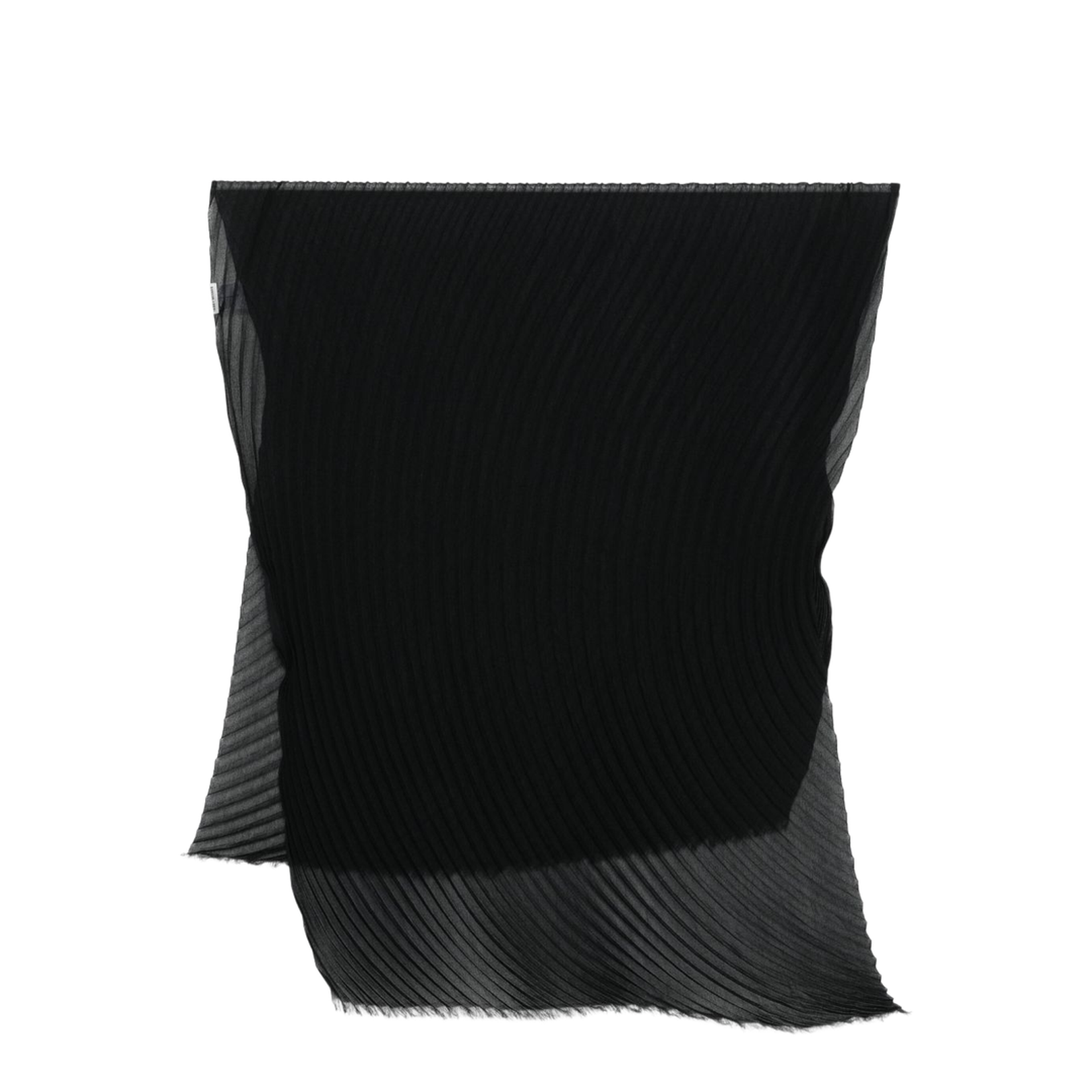 Black Rectangle Shape Frayed Edge Bag