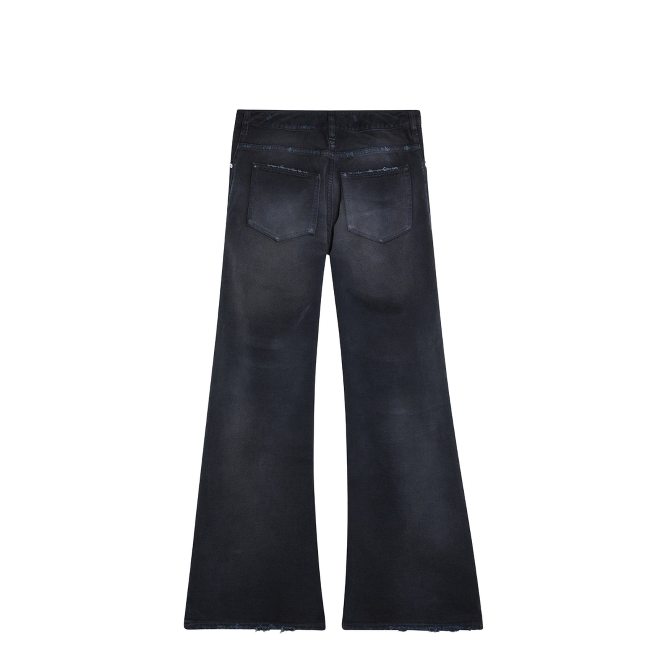 Curved Waist Pants in Navy/Dirty Dark