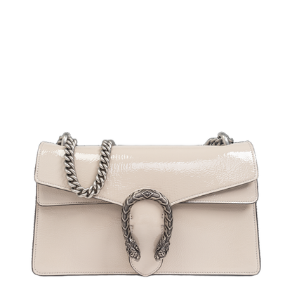 Dionysus Leather Wallet On Chain - Beige