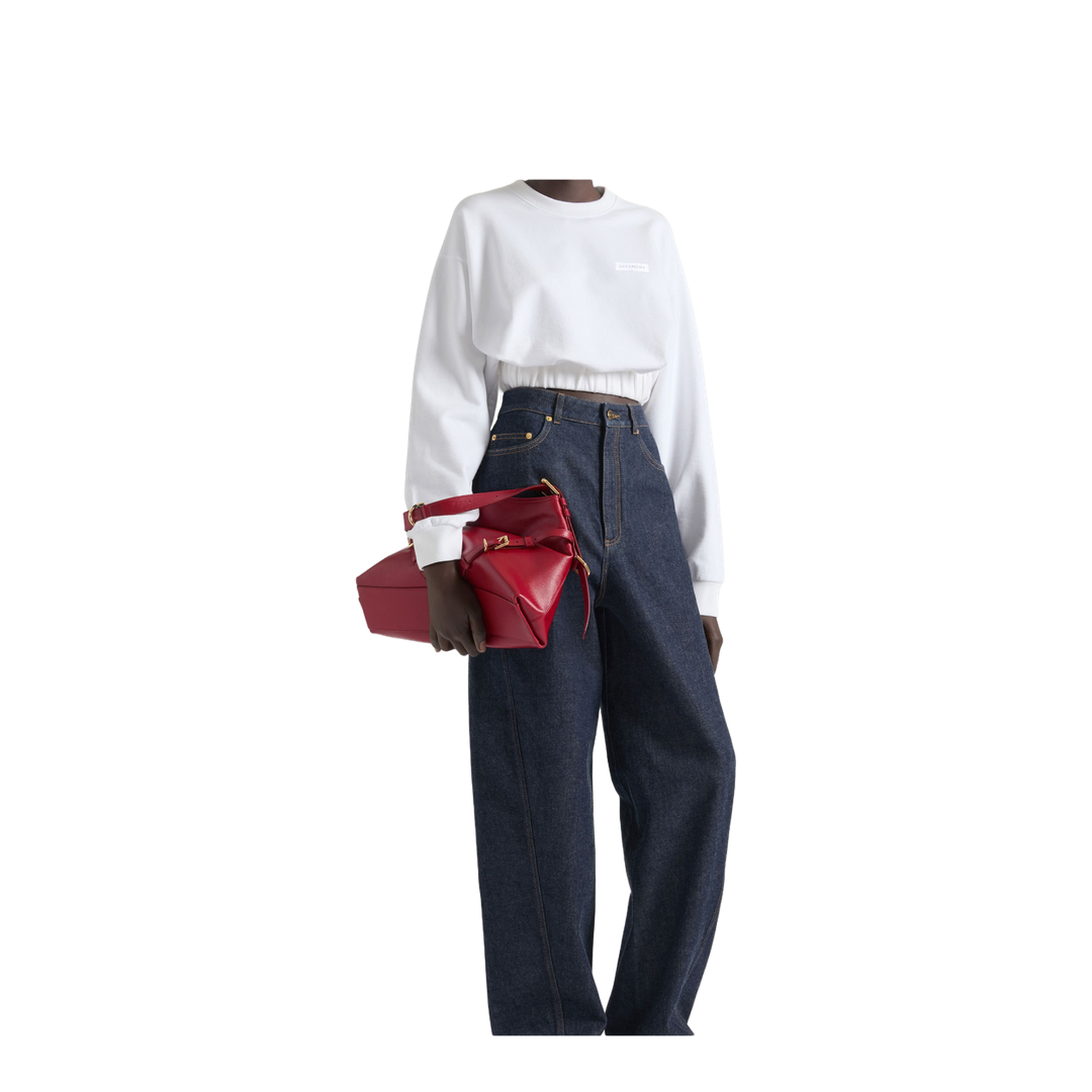 Medium Voyou Bag in Shiny Leather