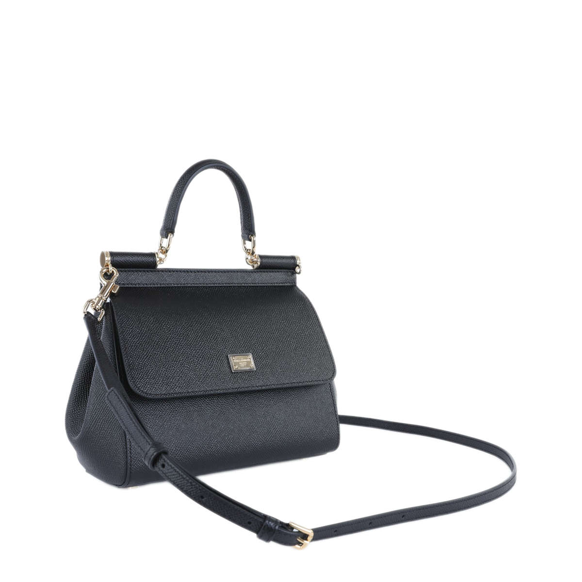 Sicily Small Calfskin Handbag - Black