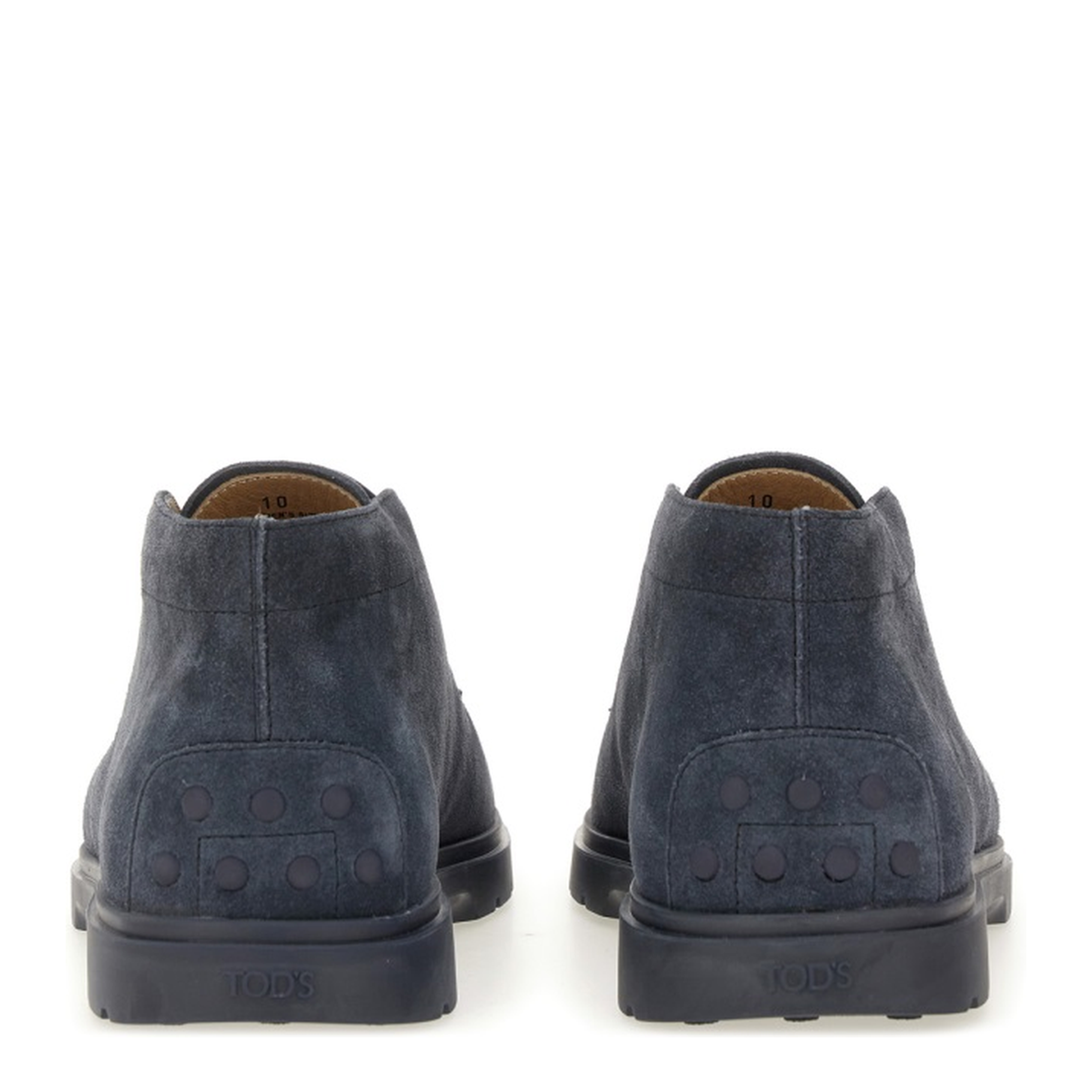 Blue Front Lace-Up Fastening Round Toe Branded Insole