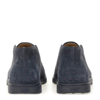 Blue Front Lace-Up Fastening Round Toe Branded Insole