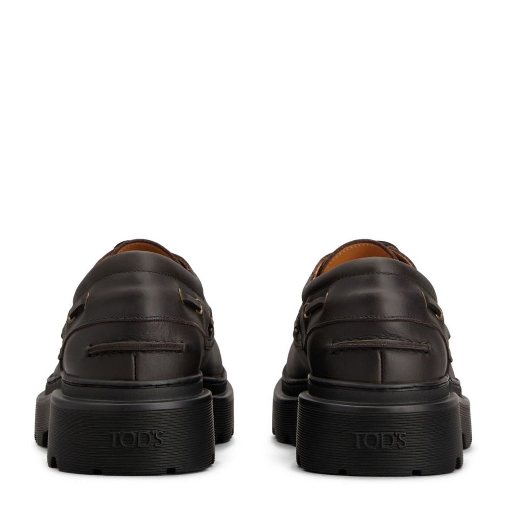 Coffee Brown Front Button Fastening Moc Stitching