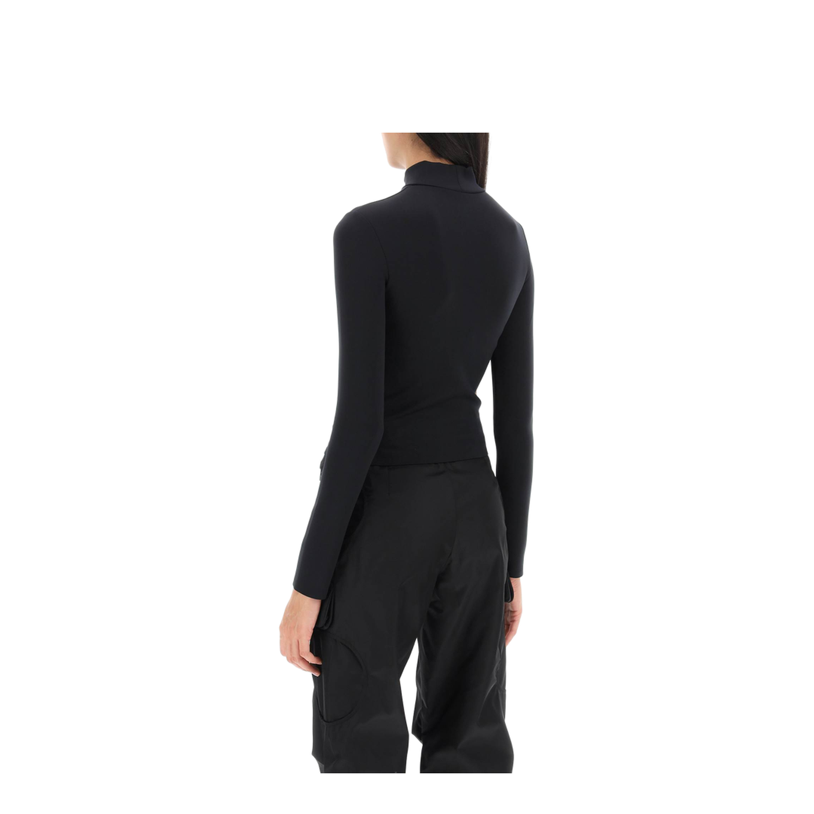 Stretch Jersey Crop Top with Logo