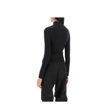 Stretch Jersey Crop Top with Logo