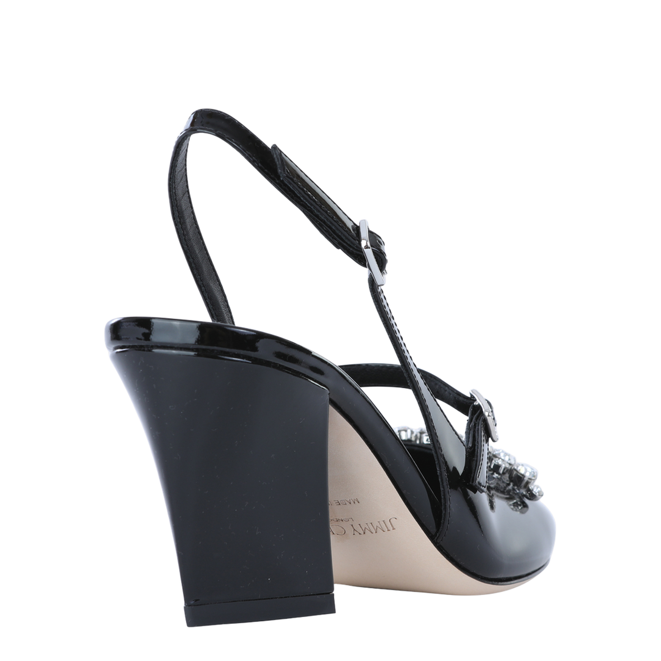 MAYFEYR - Jimmy Choo - Crystal-Embellished Slingback Pumps - BELINDASB70PAT010003