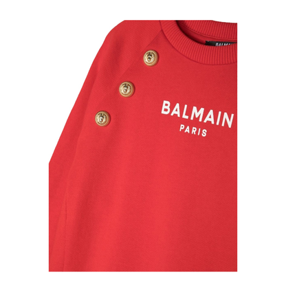 ml sweatshirt dress logo and buttons