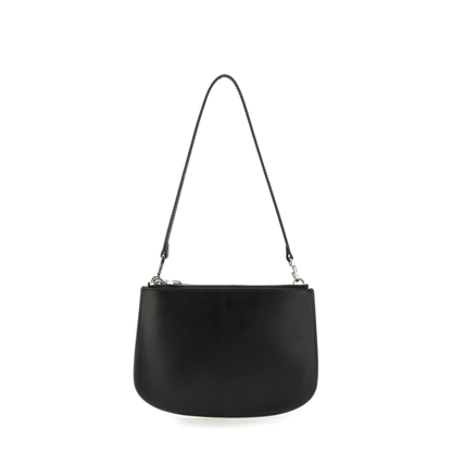 1DR Twin Calf Leather Shoulder Bag - Black