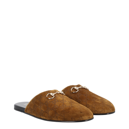 Horsebit Mule Brown Suede