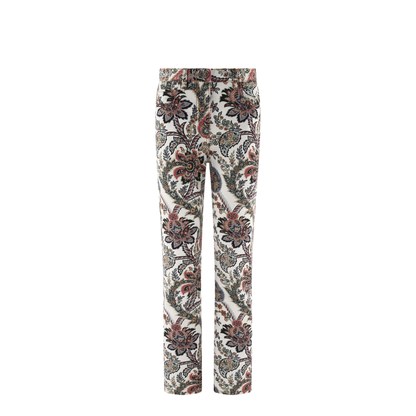 Paisley-Print Straight-Leg Jeans