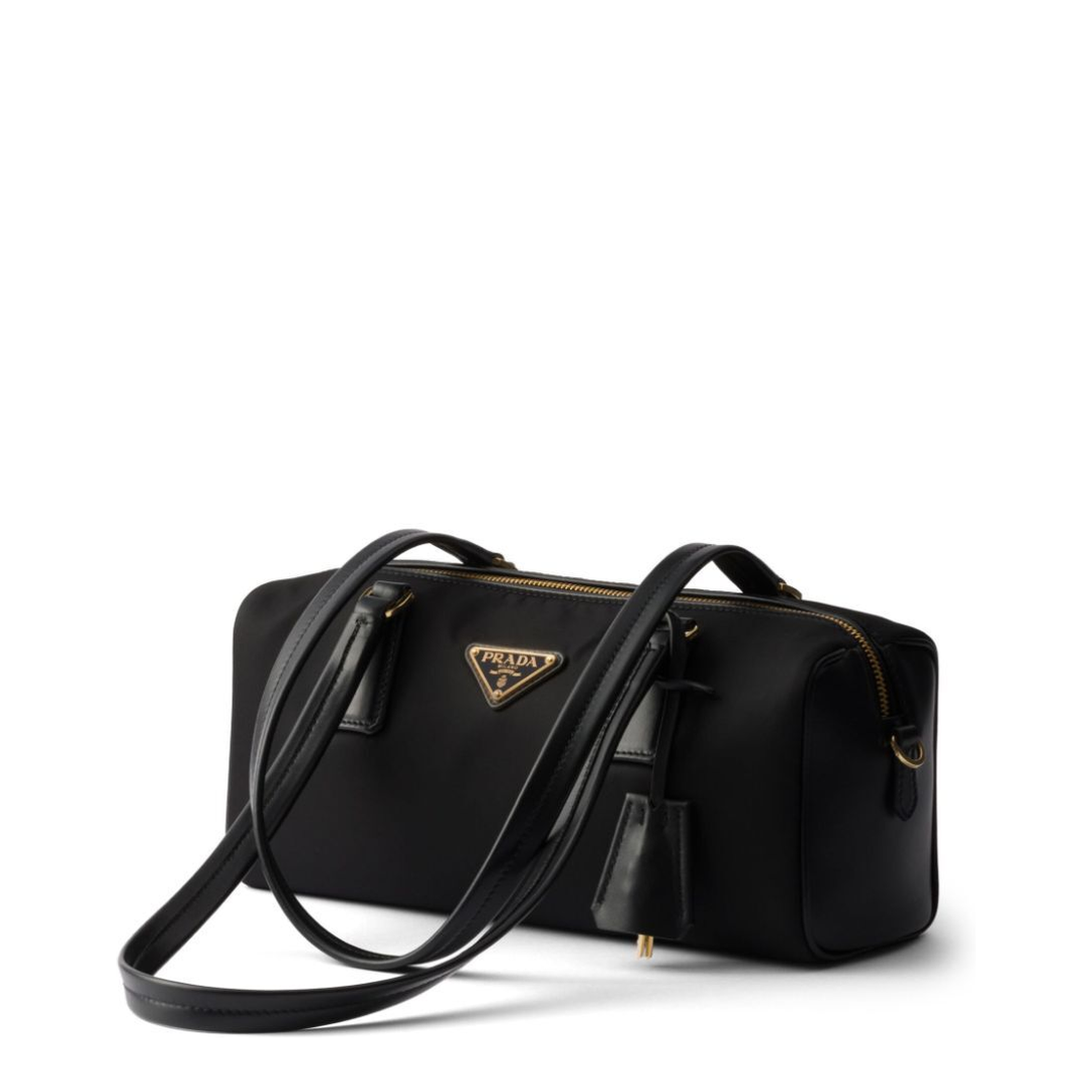 MAYFEYR - Prada - Re-Nylon And Leather Medium Top-Handle Bag With Padlock - 1BB127VODO2C8Q