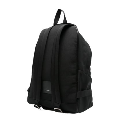 City Canvas, Nylon And Leather Backpack - Black