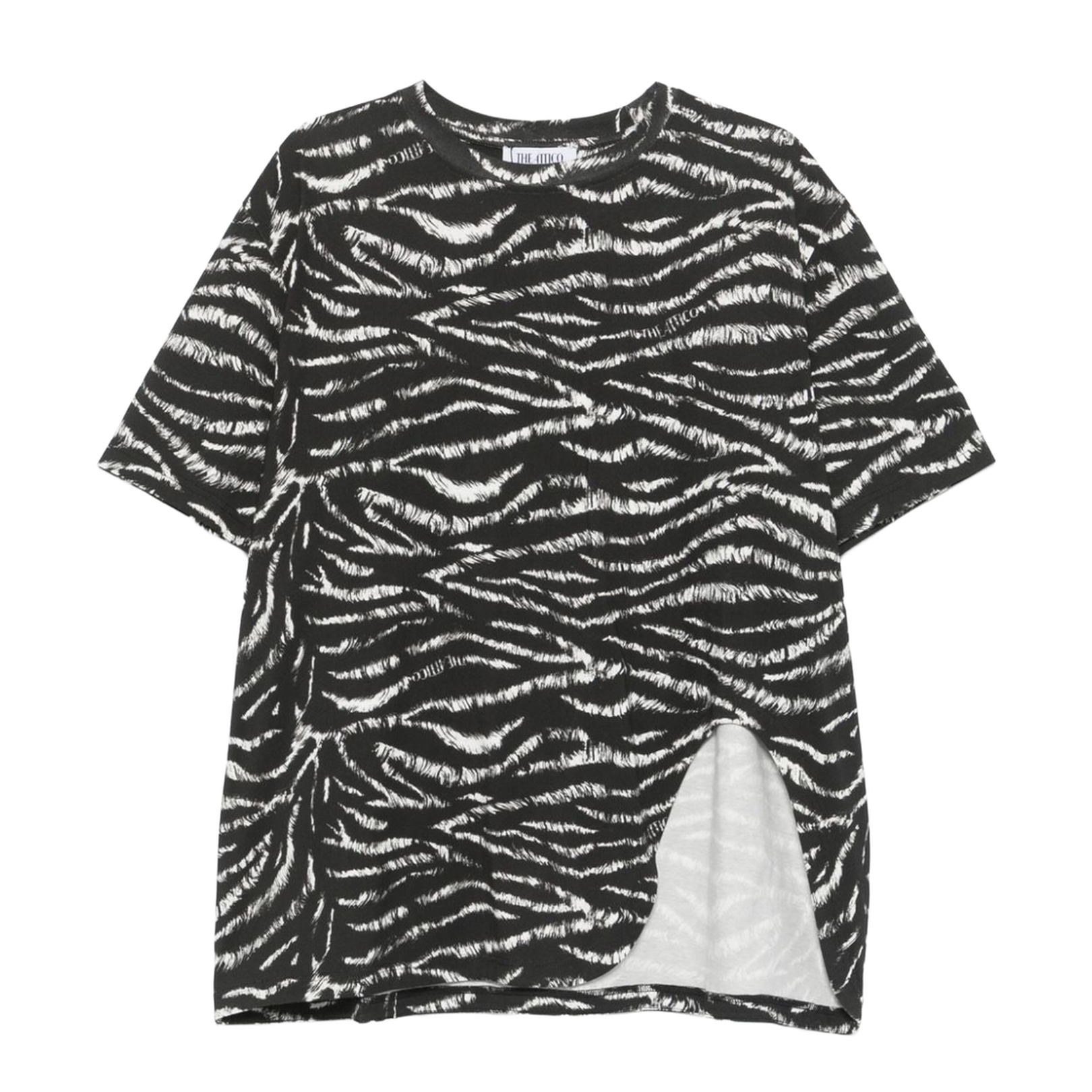 Zebra Print Cotton T-Shirt