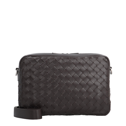 Intrecciato Leather Shoulder Bags - Brown