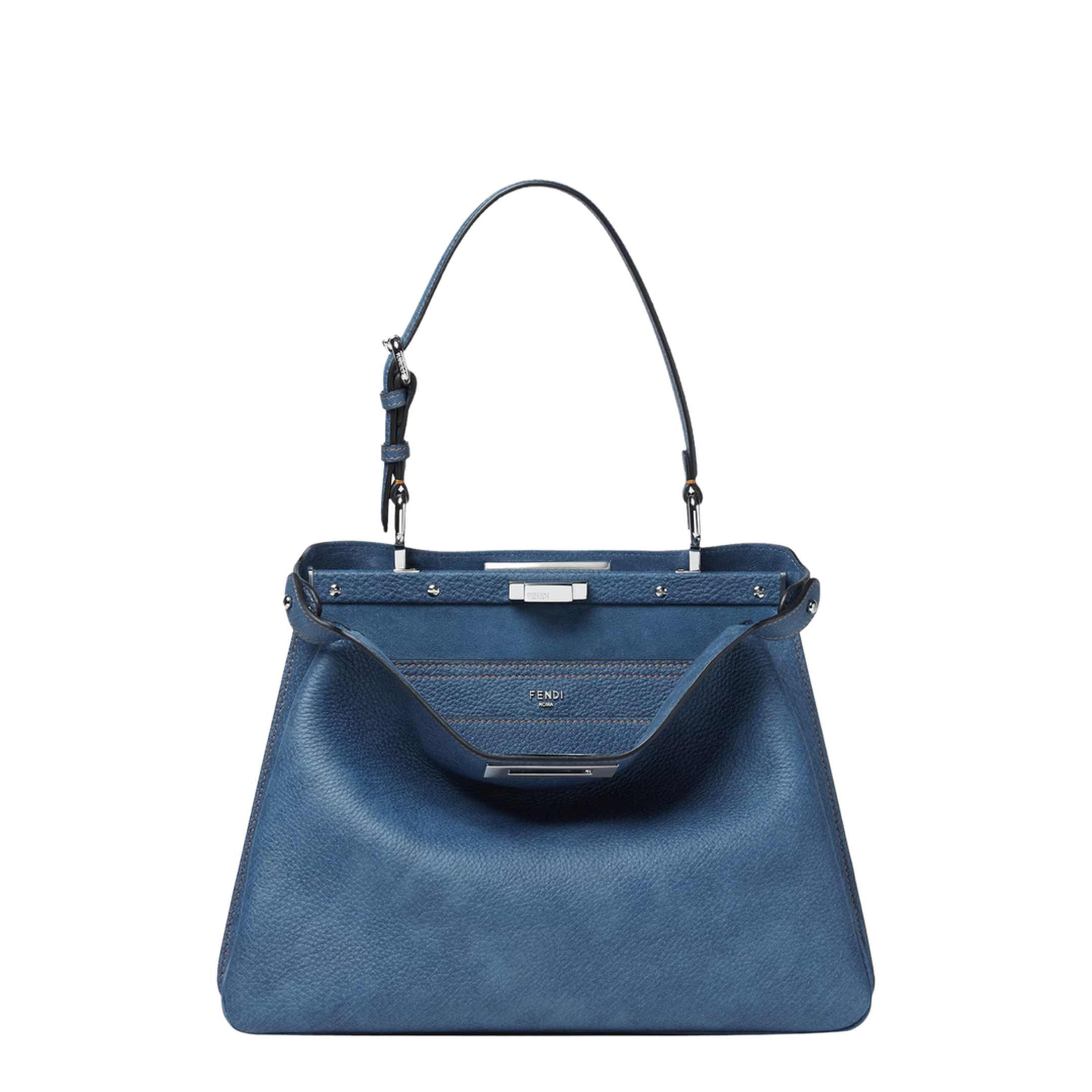 Peekaboo Soft Medium Cuoio Romano Leather Blue
