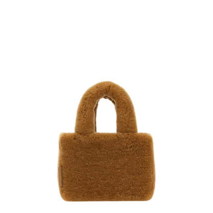 MAYFEYR - Amina Muaddi - Camel Shearling Handbag - AMINIGIULYSHEARLINGLASILHA