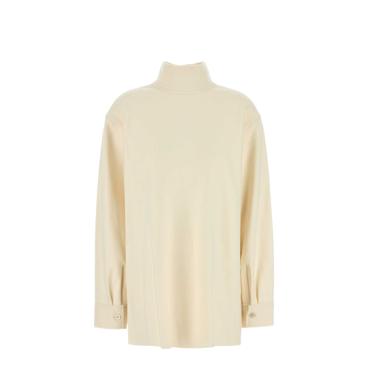 Cream Wool Blend Blouse