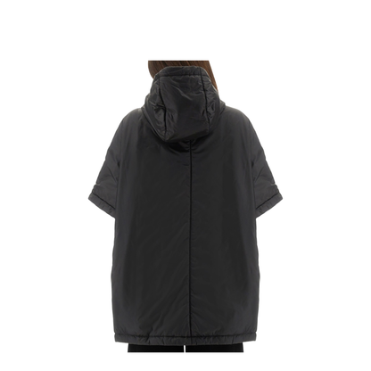 Padded Cape With Hood Coats Black