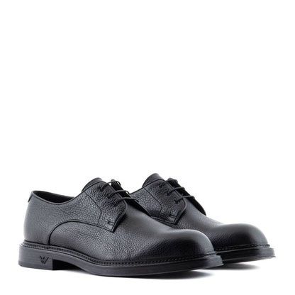 Pebbled Leather Derby Shoes