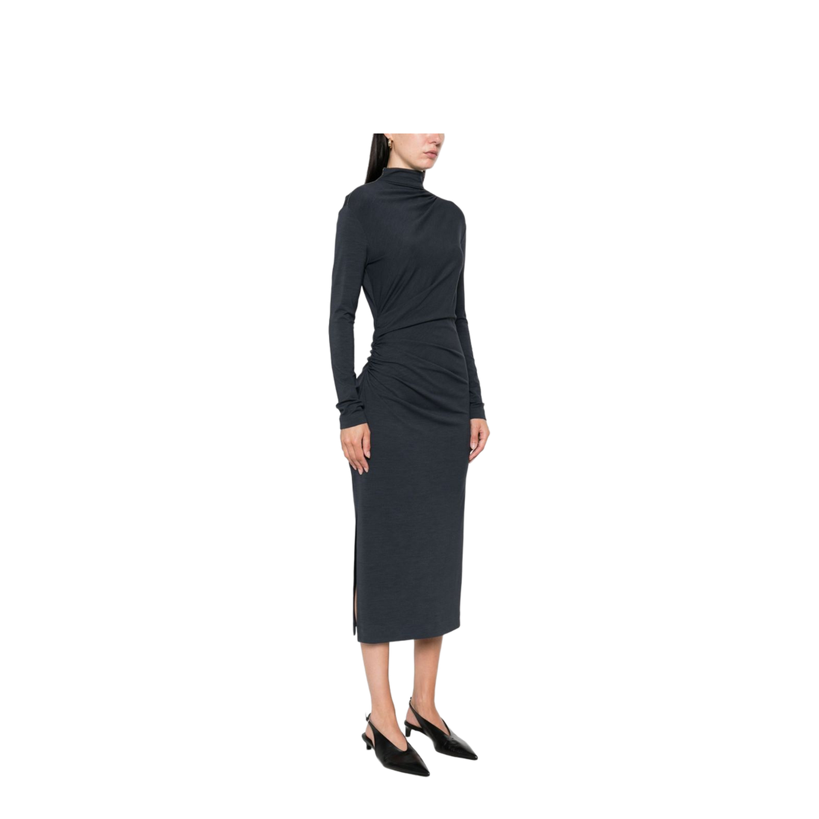 Wool Blend Midi Dress