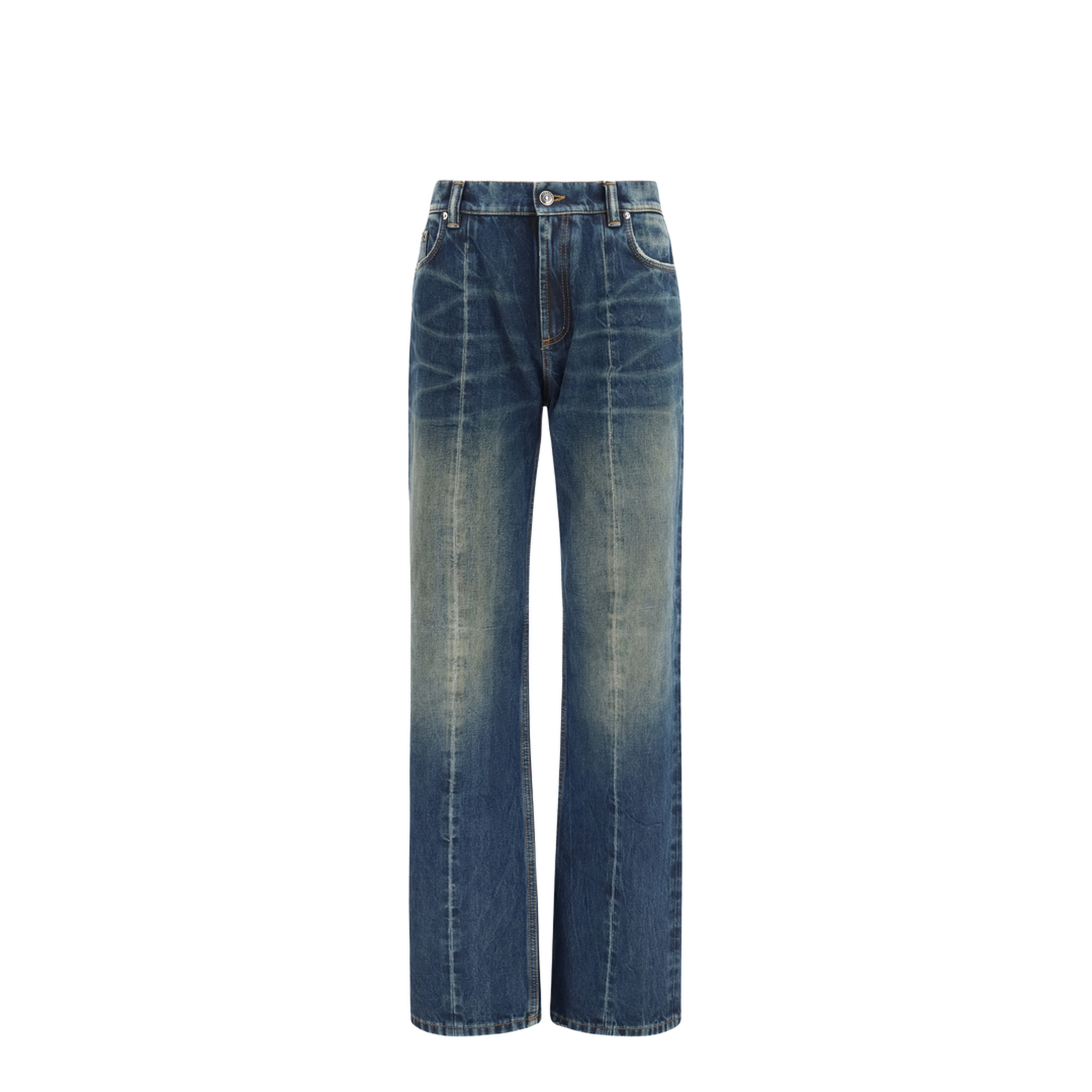 MAYFEYR - Versace - Distressed Straight-Leg Cotton Denim Jeans - 10245291A17707