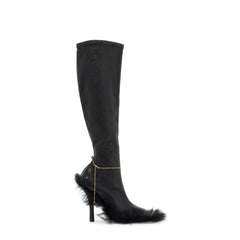 Burberry slinky leather high legging boots