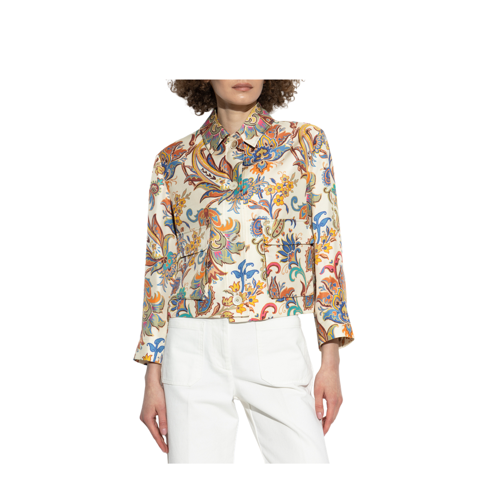 Silk Jacket with Print