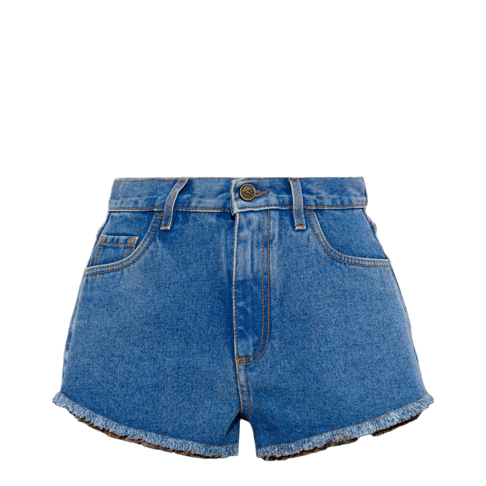 Denim Shorts with Vintage Effect