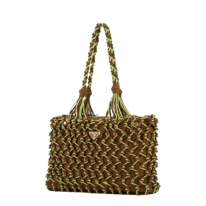 Two-tone mesh shopping bag