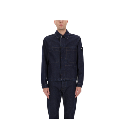 Denim Jacket with Logo Patch