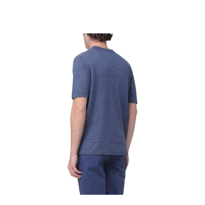 Blue Linen Blend Sweater