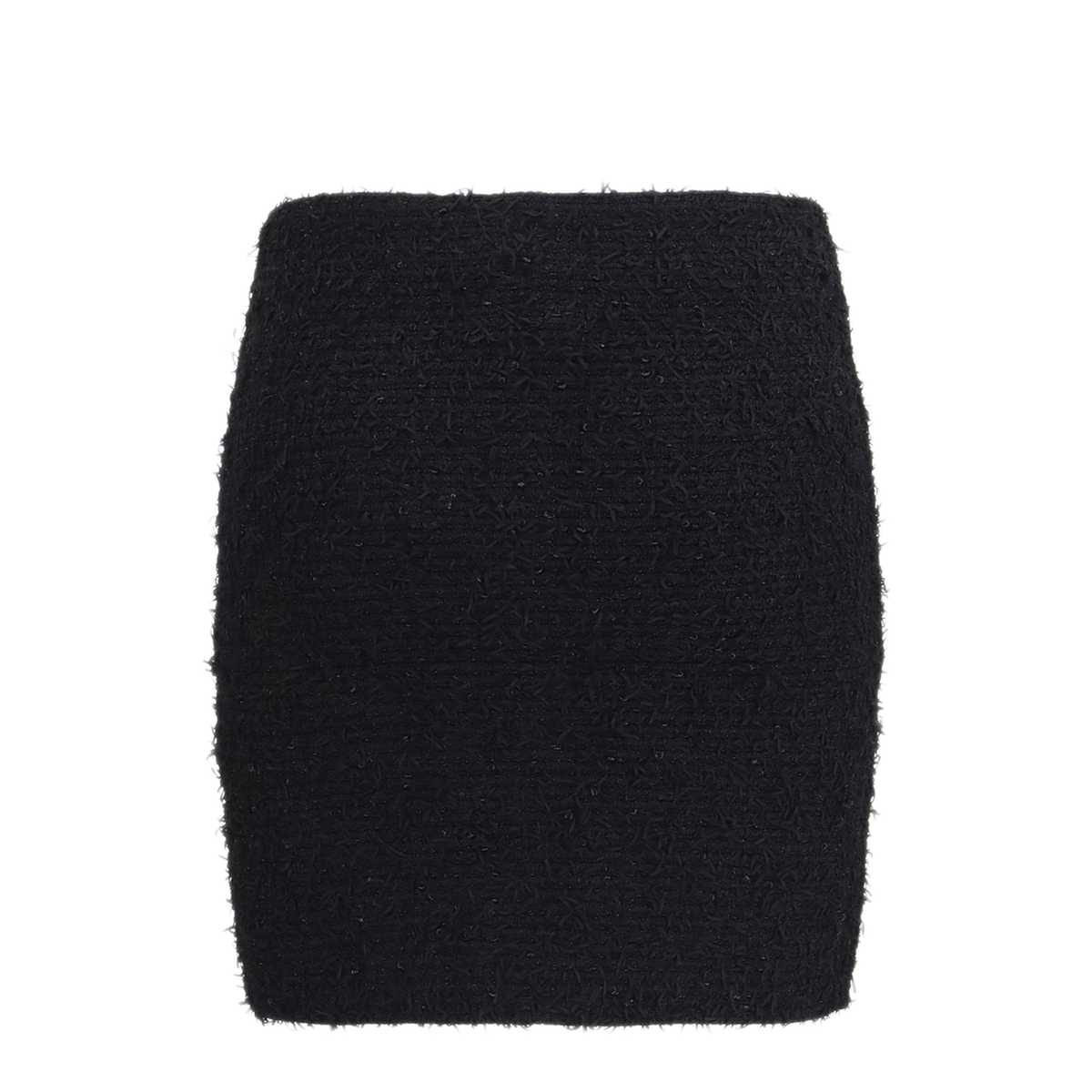 Tweed Mini Skirt With Logo Buttons