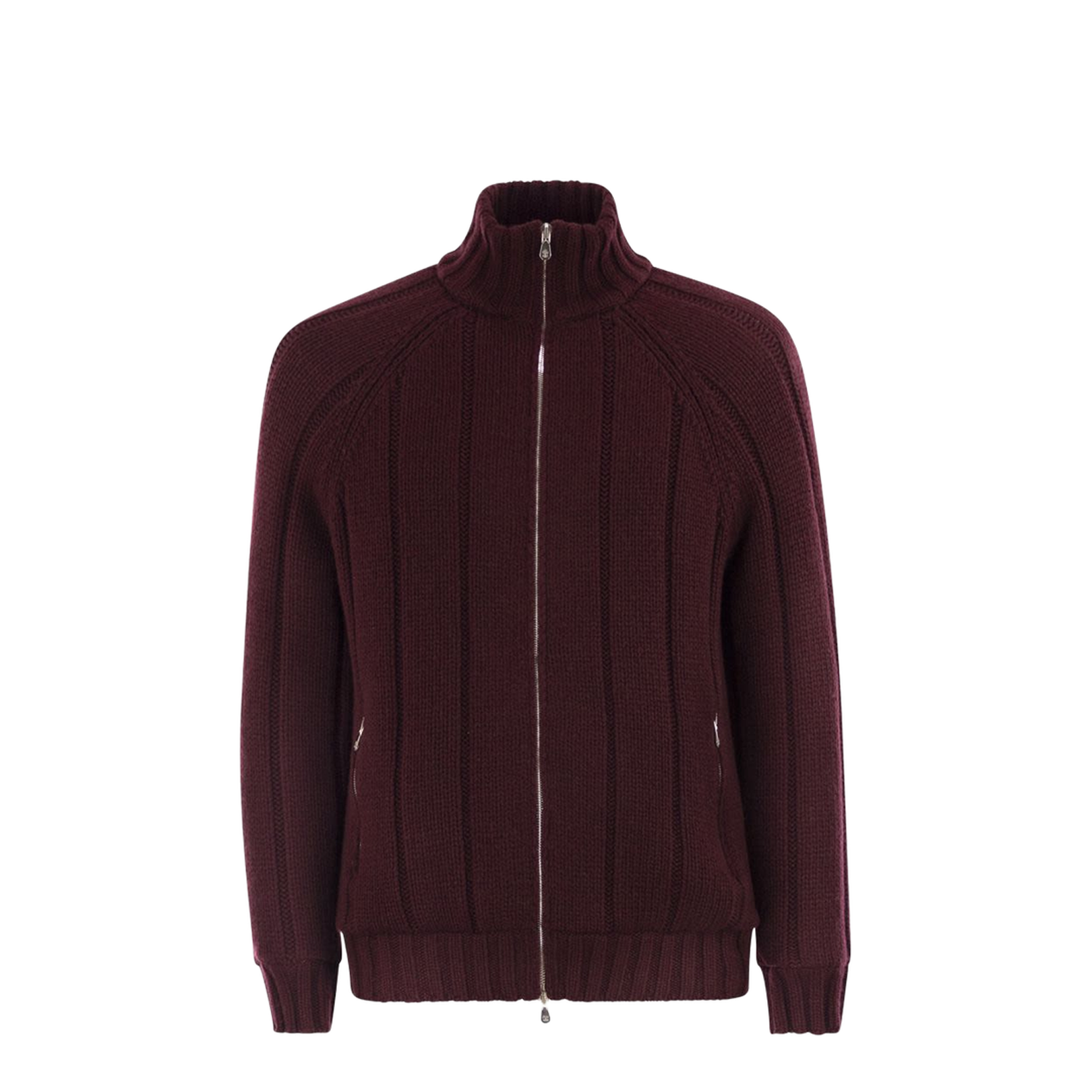 Cashmere Knit Down Jacket with Zip