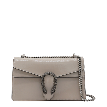 Dionysus Leather Wallet On Chain - Beige