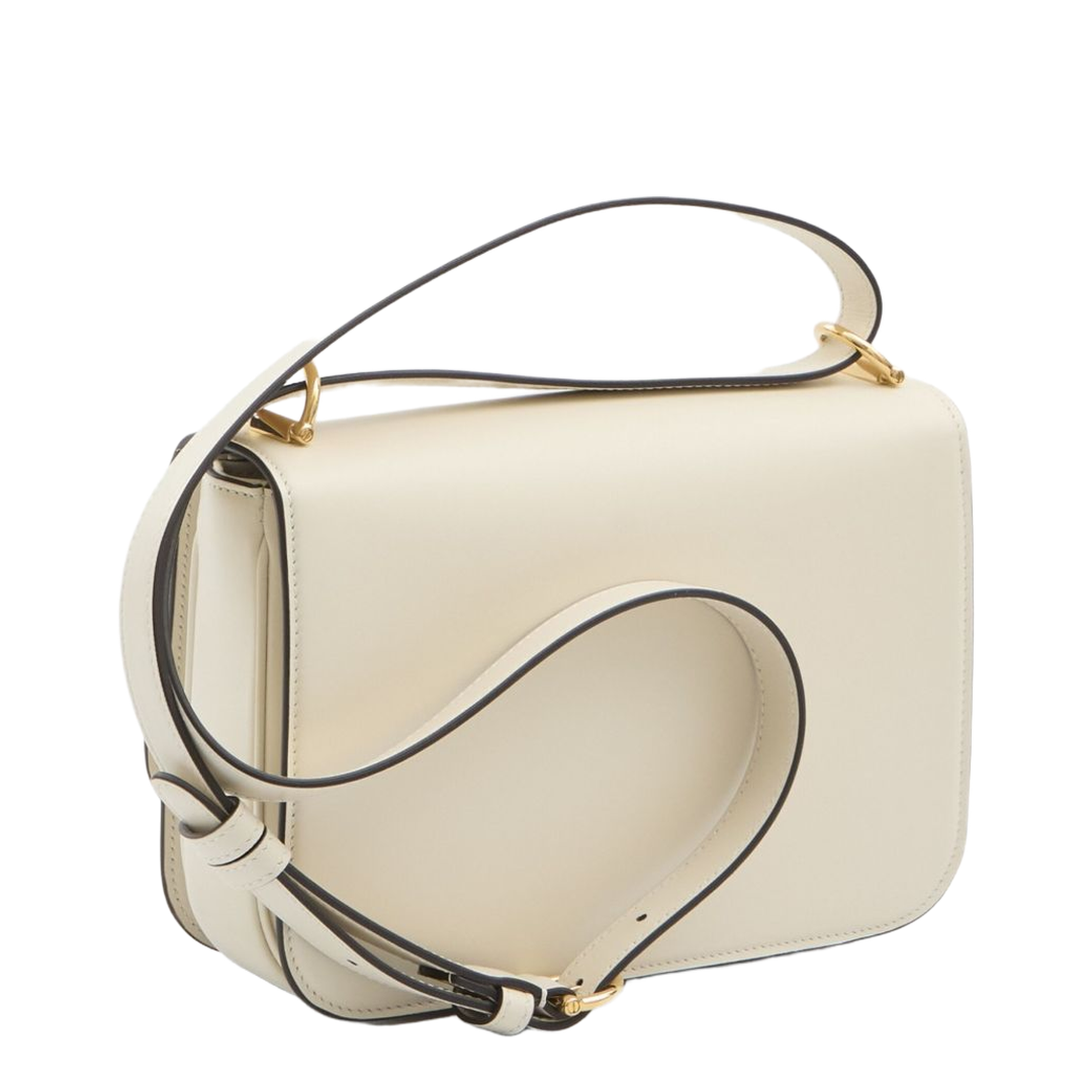 Siena Small Leather Shoulder Bag Ivory