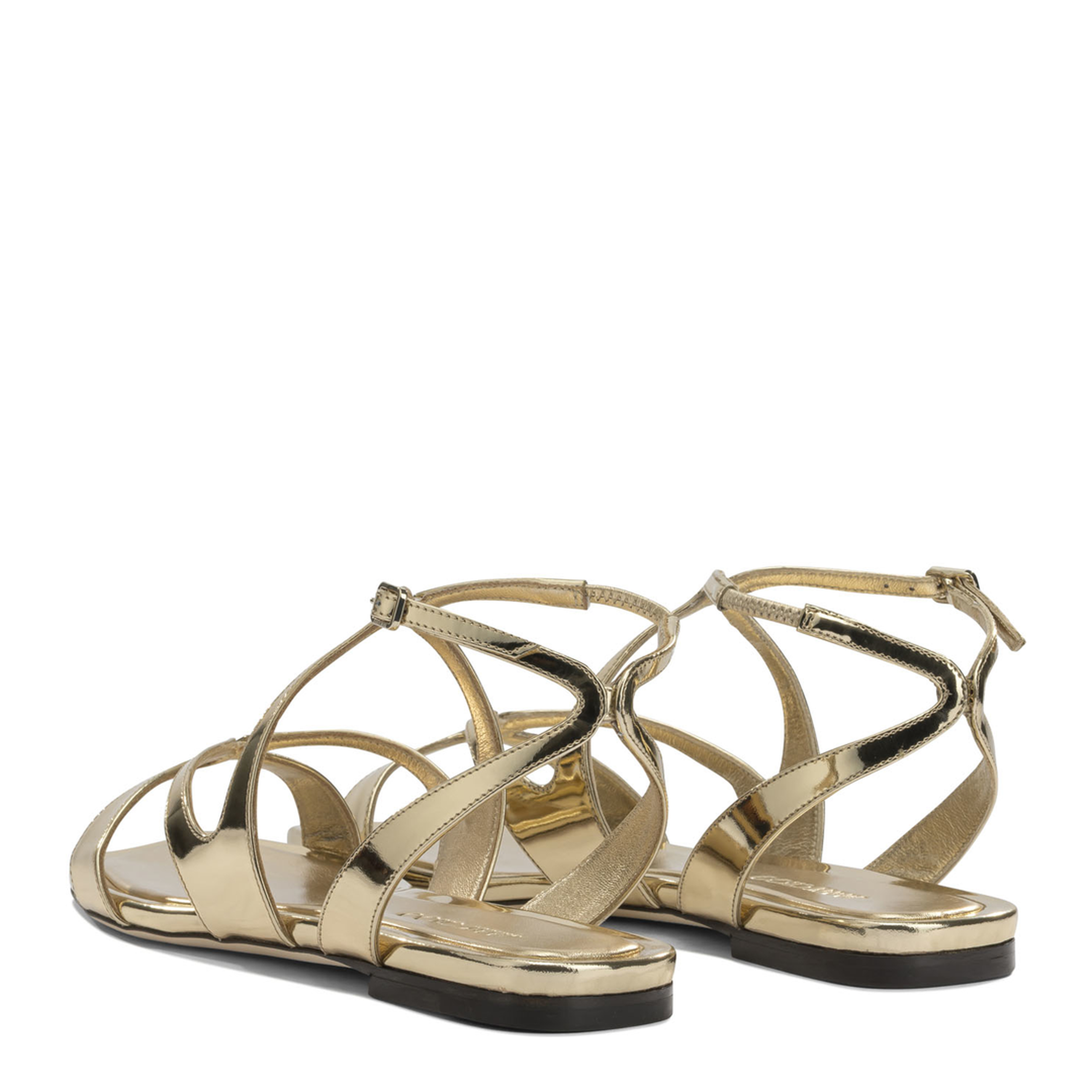 MAYFEYR - Jimmy Choo - Ayla Flat Low Sandals - AYLAFLATQUIGOLD