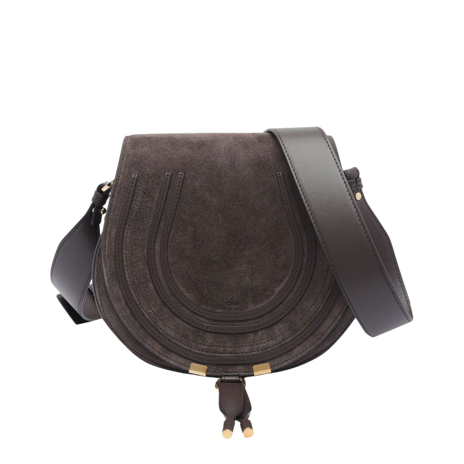 Marcie Saddle Bag in Suede Leather