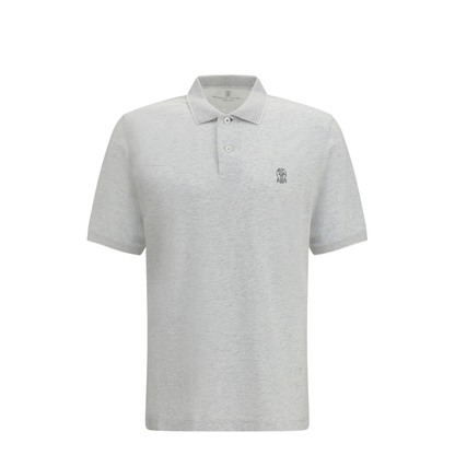 Polo in Cotton Jersey with Short Sleeves
